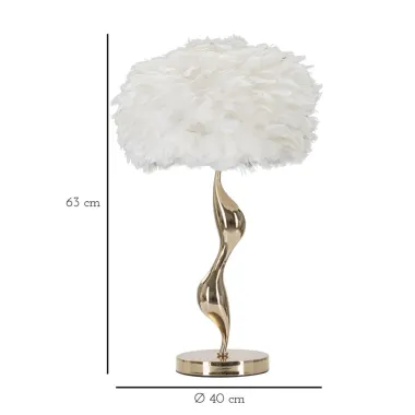 LAMPA STOŁOWA SLIM BIAŁA 40X63 cm